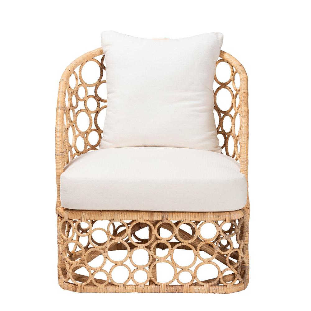 Prisca Bohemian Light Honey Rattan Accent Chair. Picture 12