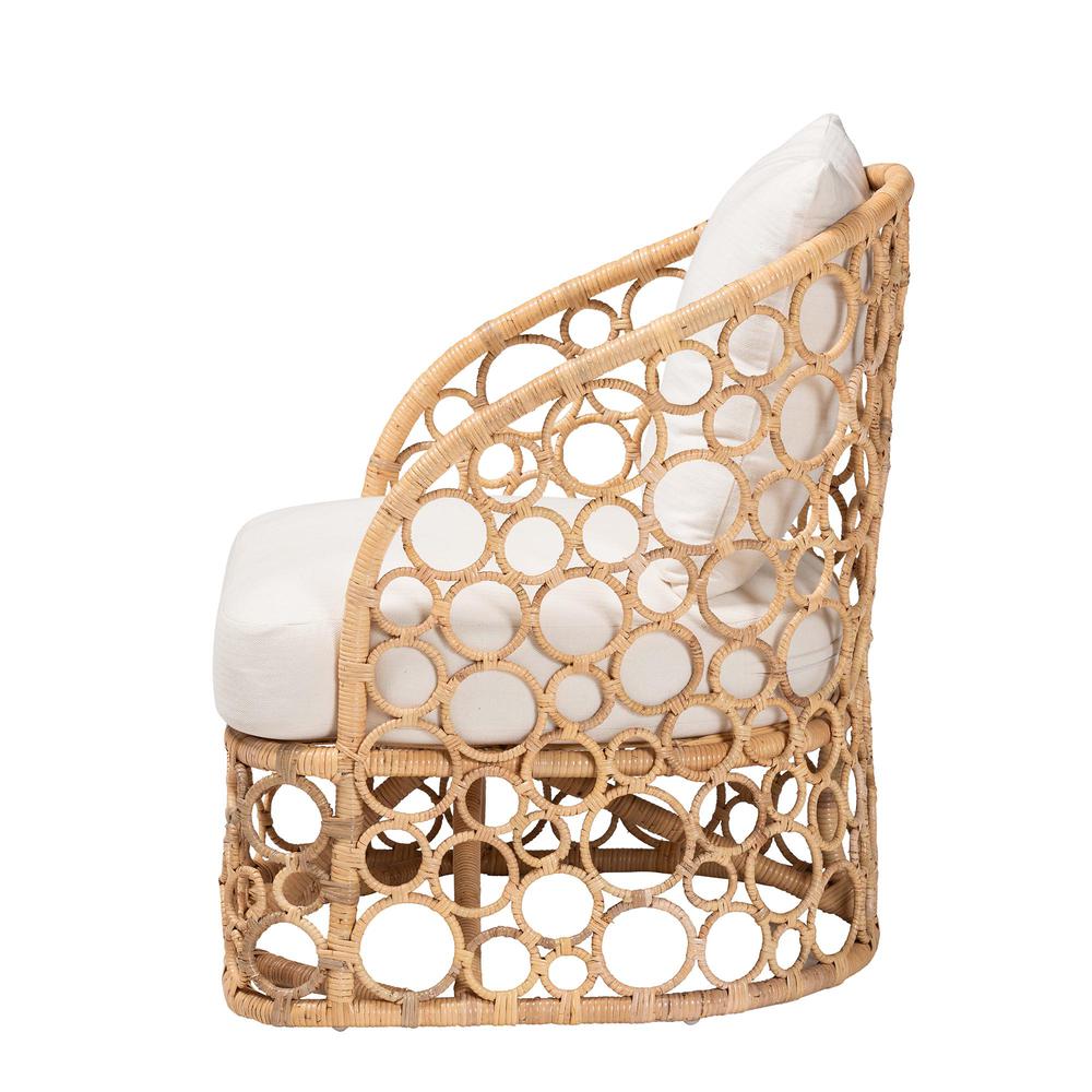 Prisca Bohemian Light Honey Rattan Accent Chair. Picture 13