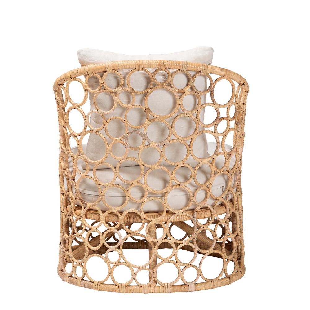 Prisca Bohemian Light Honey Rattan Accent Chair. Picture 14