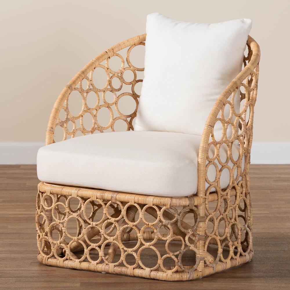 Prisca Bohemian Light Honey Rattan Accent Chair. Picture 19
