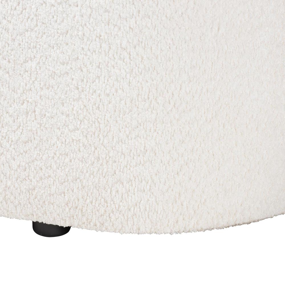 Lavina Modern White Teddy-Bear Fabric Storage Bench. Picture 17