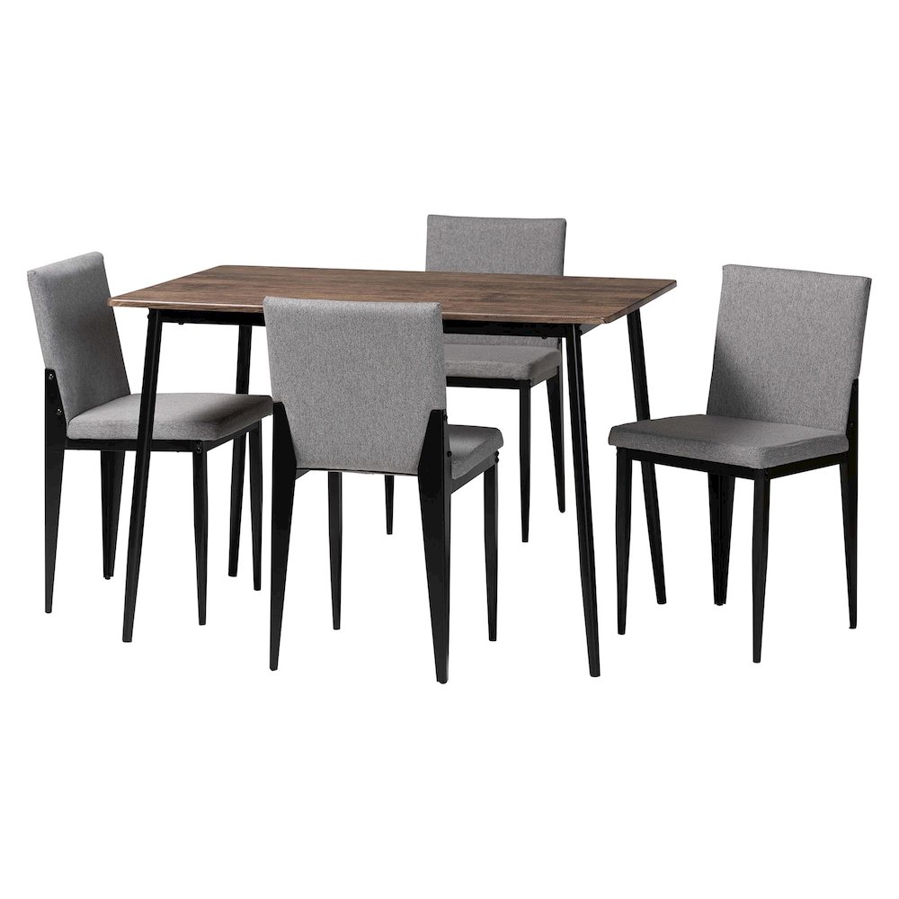 Bishop Industrial Grey Fabric and Metal Dining Set. Picture 11