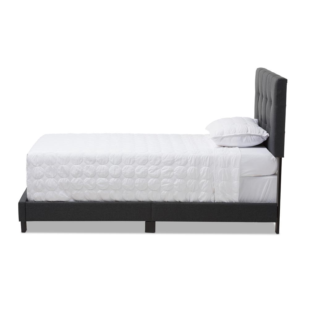 Brookfield Modern and Contemporary Charcoal Grey Fabric Twin Size Bed. Picture 10