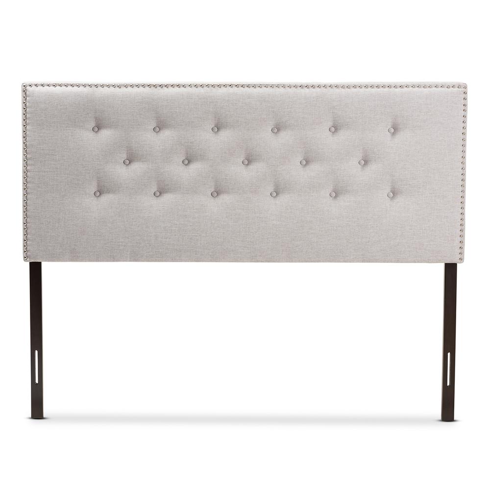 Greyish Beige Fabric Upholstered Full Size Headboard. Picture 8