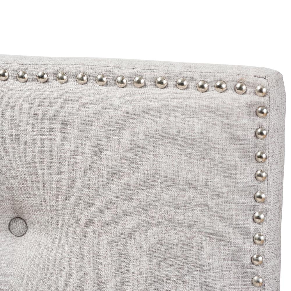 Greyish Beige Fabric Upholstered Full Size Headboard. Picture 9