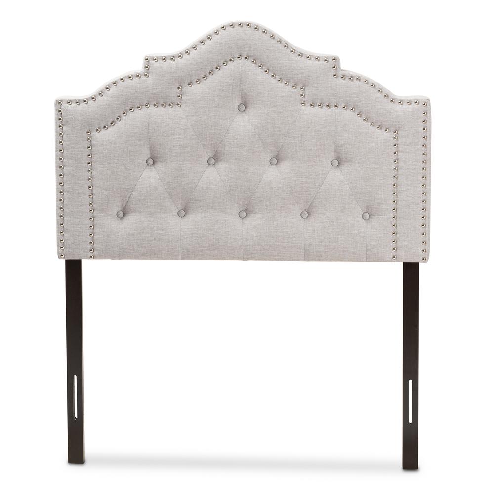 Edith Modern and Contemporary Greyish Beige Fabric Twin Size Headboard. Picture 8