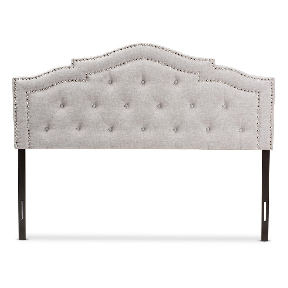 Edith Modern and Contemporary Greyish Beige Fabric Full Size Headboard. Picture 8
