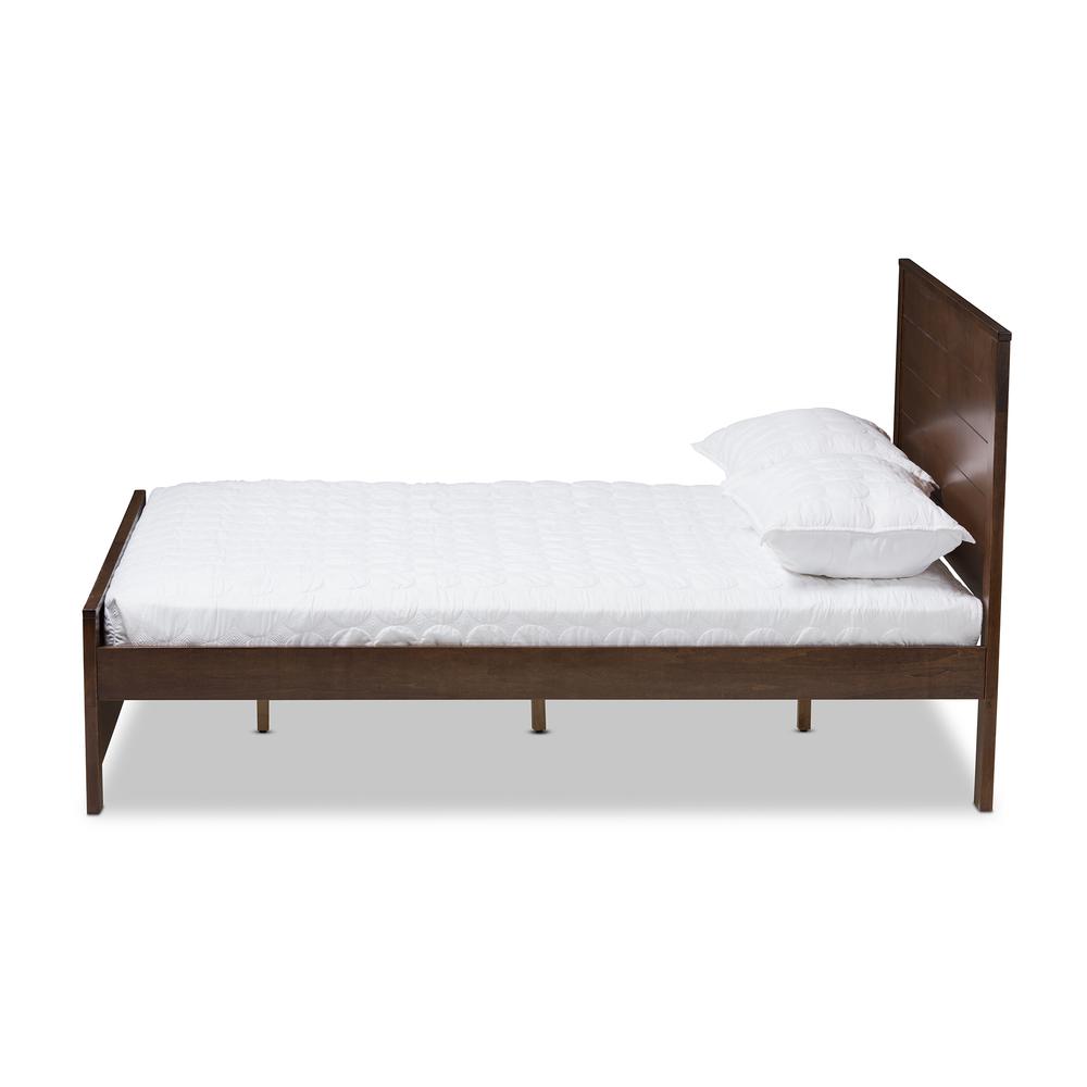 Catalina Modern Classic Mission Style Brown-Finished Wood Full Platform Bed. Picture 10