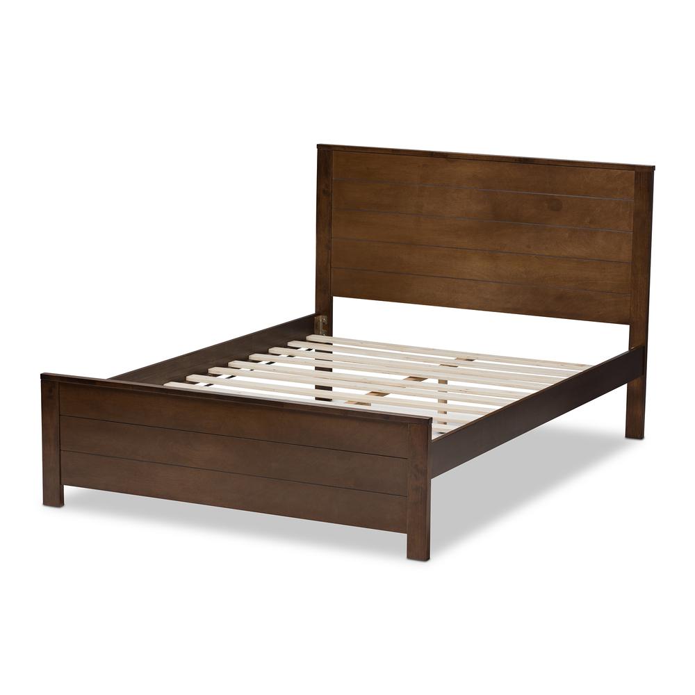 Catalina Modern Classic Mission Style Brown-Finished Wood Full Platform Bed. Picture 11