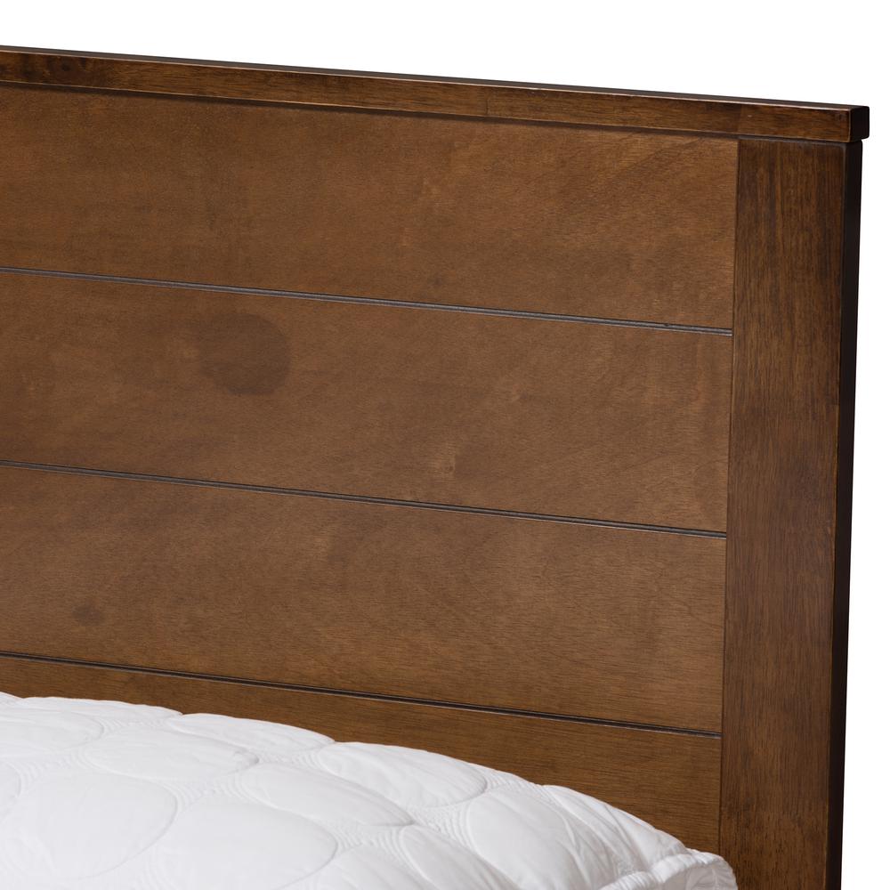 Catalina Modern Classic Mission Style Brown-Finished Wood Full Platform Bed. Picture 12