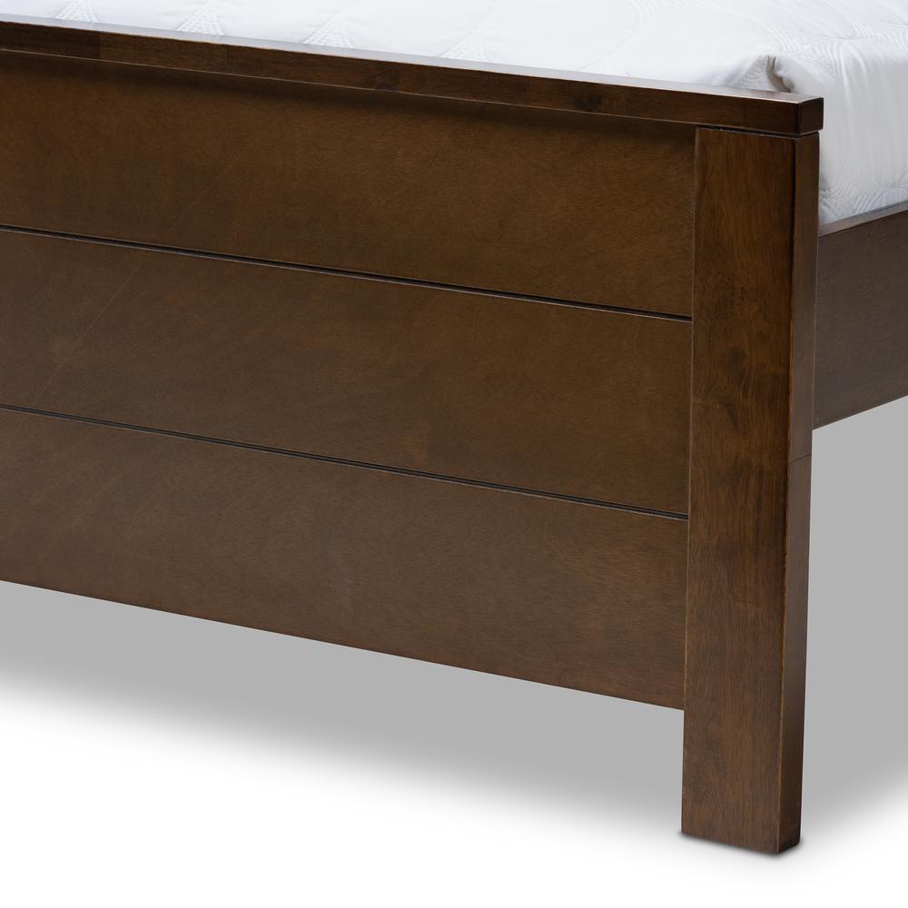 Catalina Modern Classic Mission Style Brown-Finished Wood Full Platform Bed. Picture 13