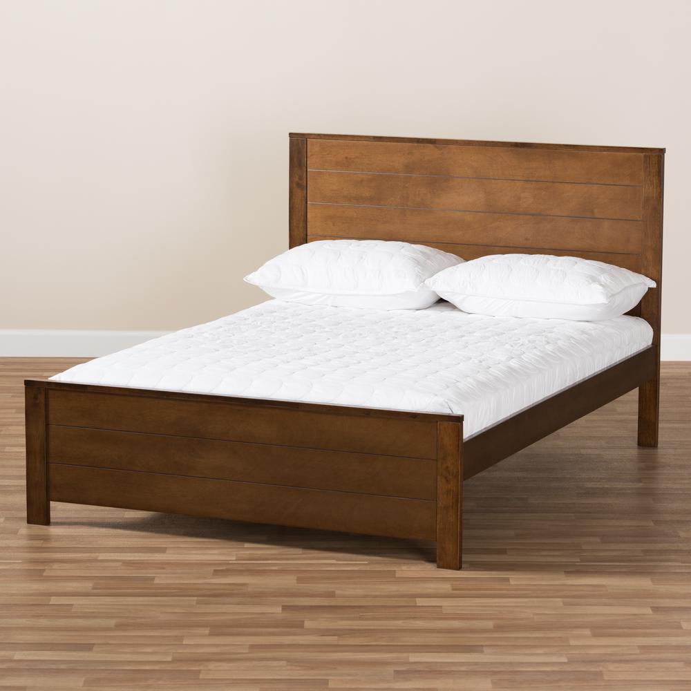 Catalina Modern Classic Mission Style Brown-Finished Wood Full Platform Bed. Picture 15
