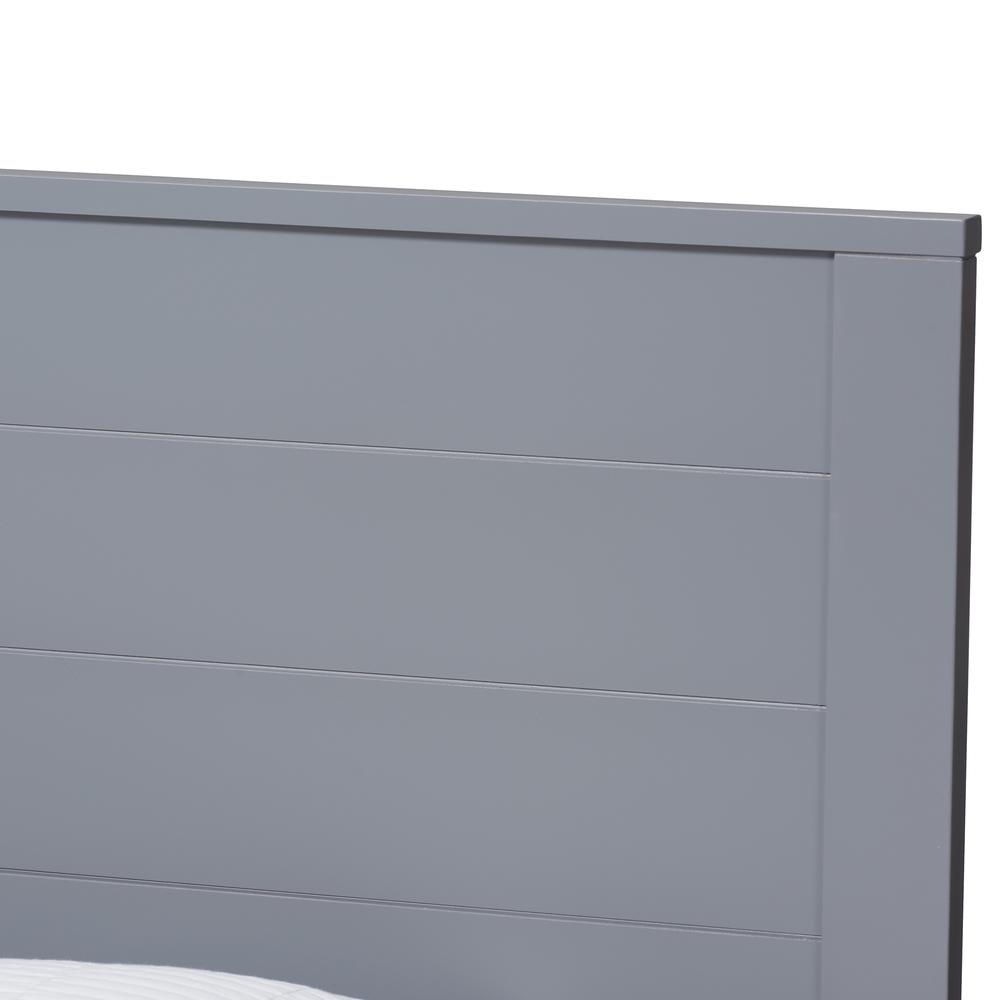 Catalina Modern Classic Mission Style Grey-Finished Wood Twin Platform Bed. Picture 12