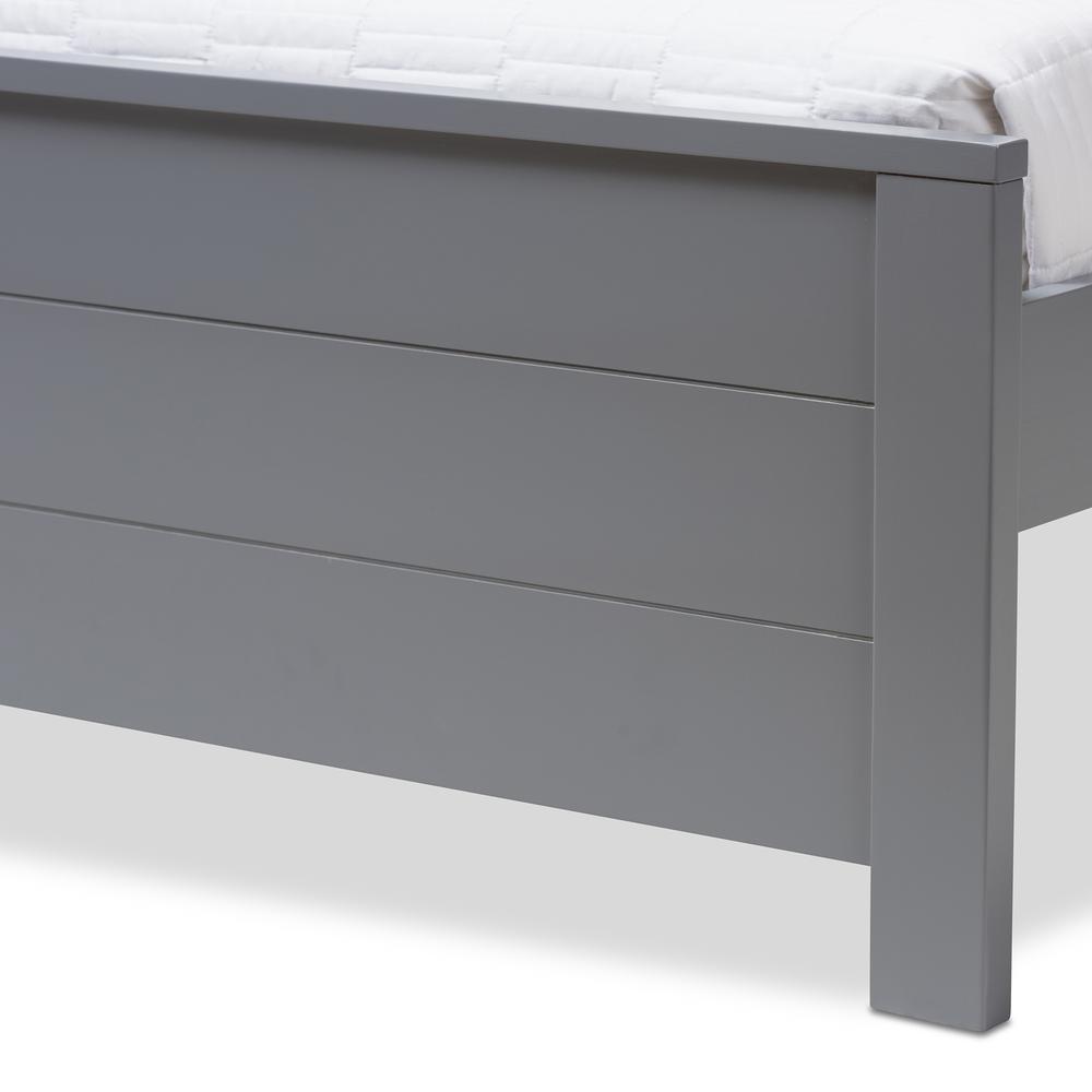 Catalina Modern Classic Mission Style Grey-Finished Wood Twin Platform Bed. Picture 13