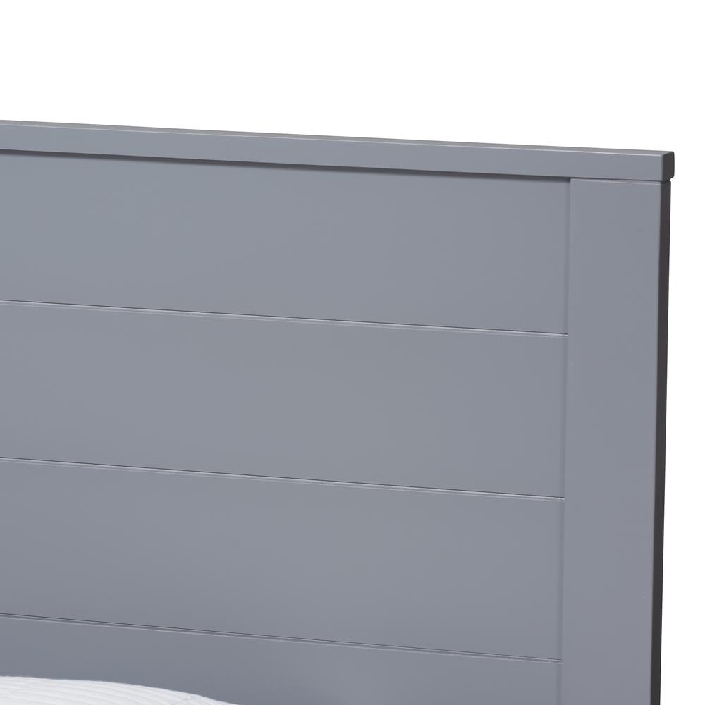 Classic Mission Style Grey-Finished Wood Twin Platform Bed with Trundle. Picture 18
