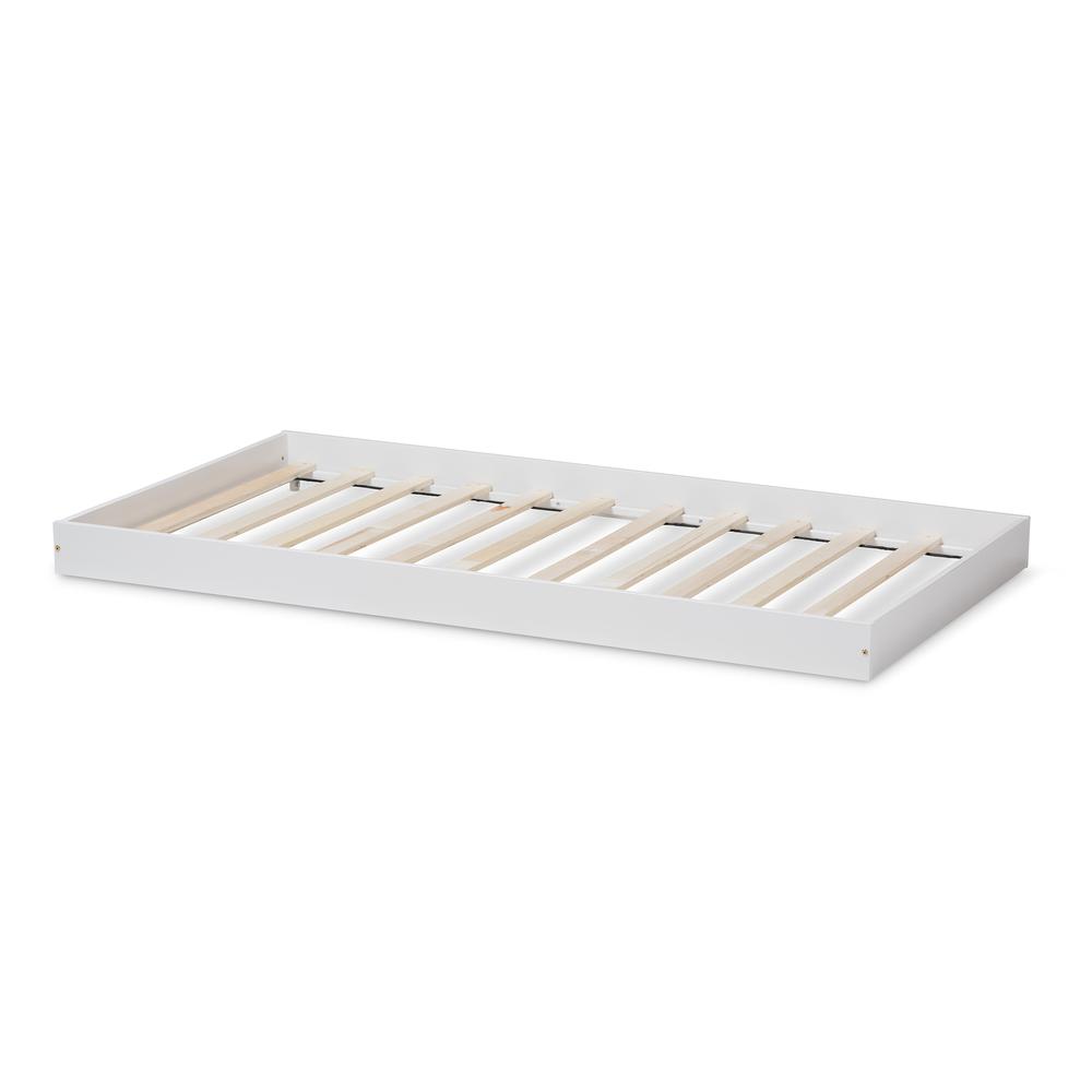 Baxton Studio Payton Modern and Contemporary White-Finished Twin Trundle. Picture 9