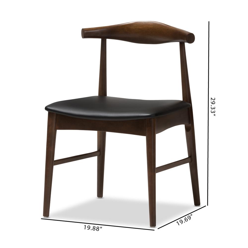 Baxton Studio Winton Mid-Century Modern Walnut Wood Dining Chair (Set of 2). Picture 16
