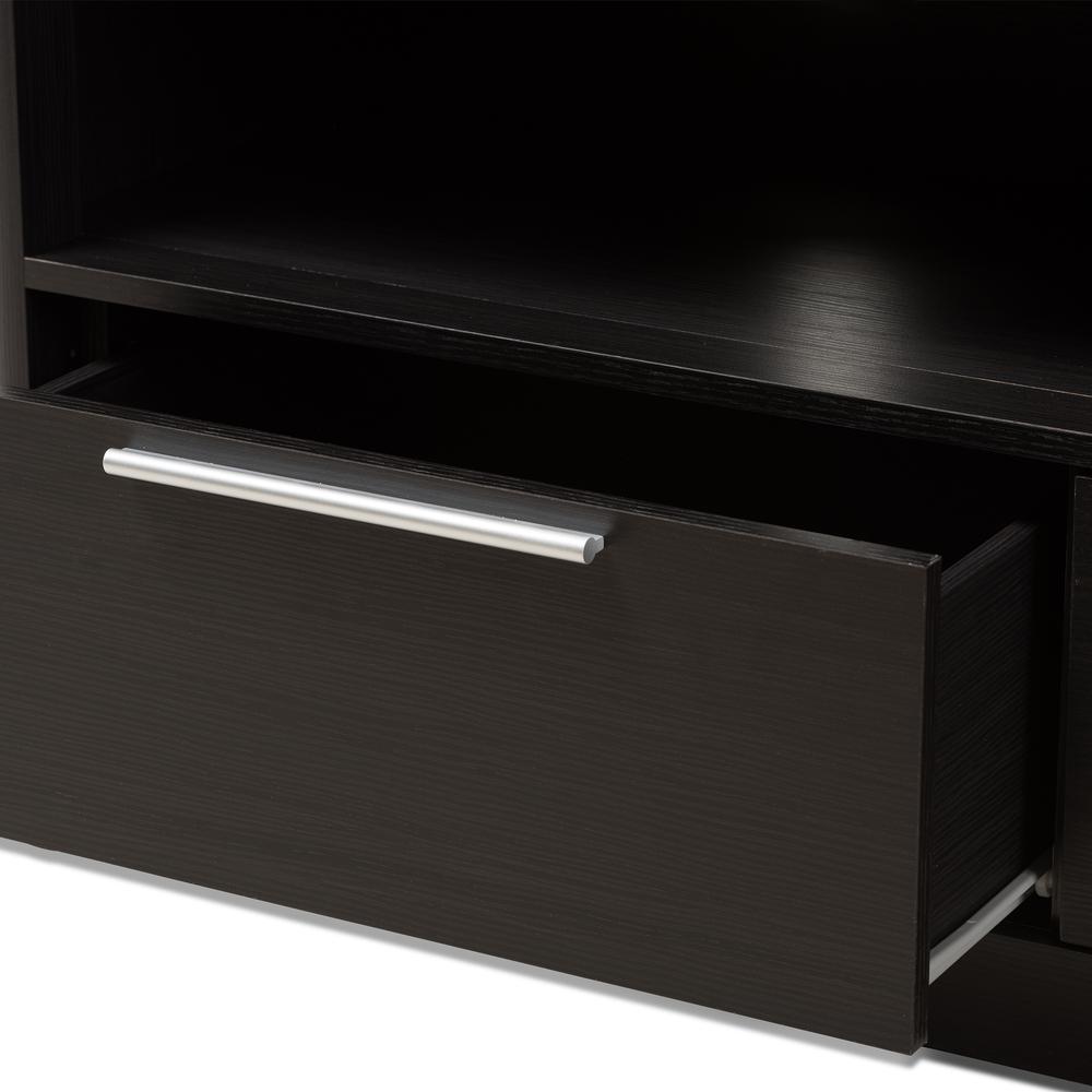 Espresso Brown Finished Wood 2-Drawer TV Stand. Picture 17