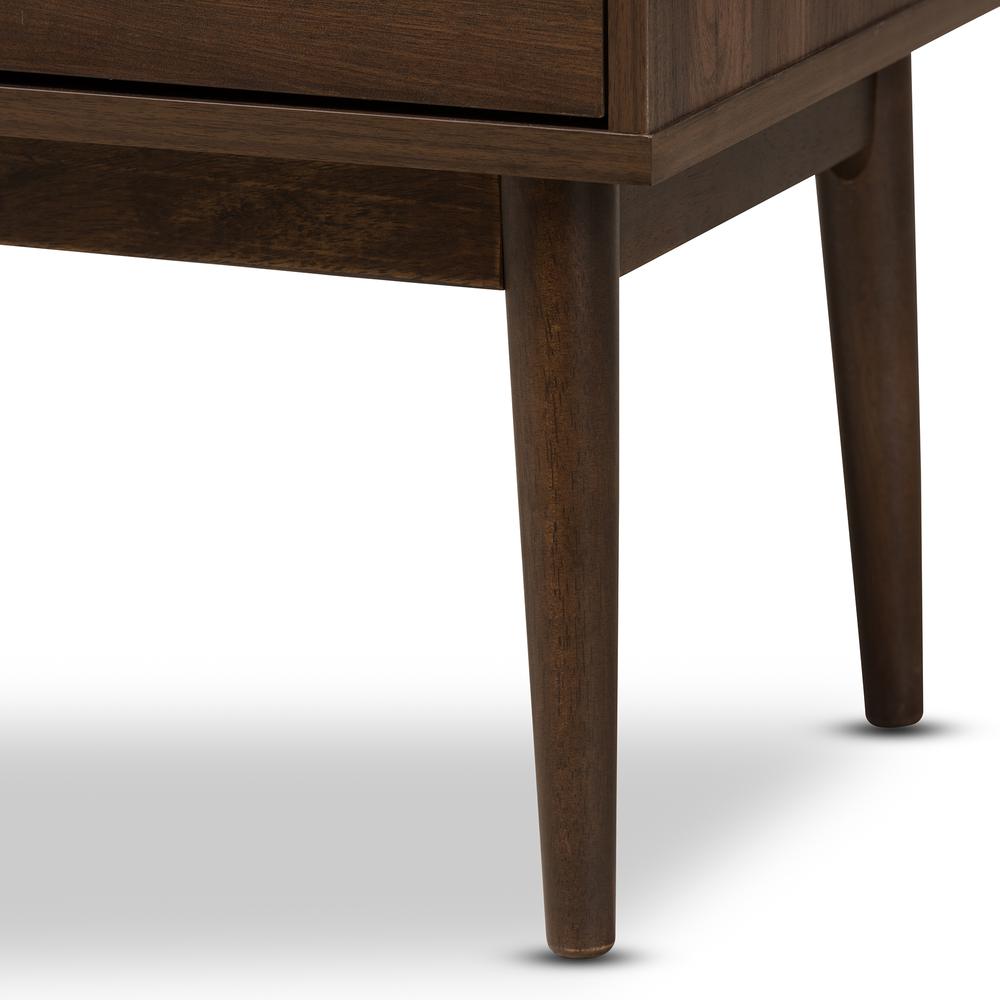 Baxton Studio Disa Mid-Century Modern Walnut Brown Finished 6-Drawer Dresser. Picture 17