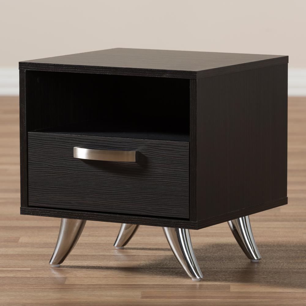 Warwick Modern and Contemporary Espresso Brown Finished Wood End Table. Picture 21