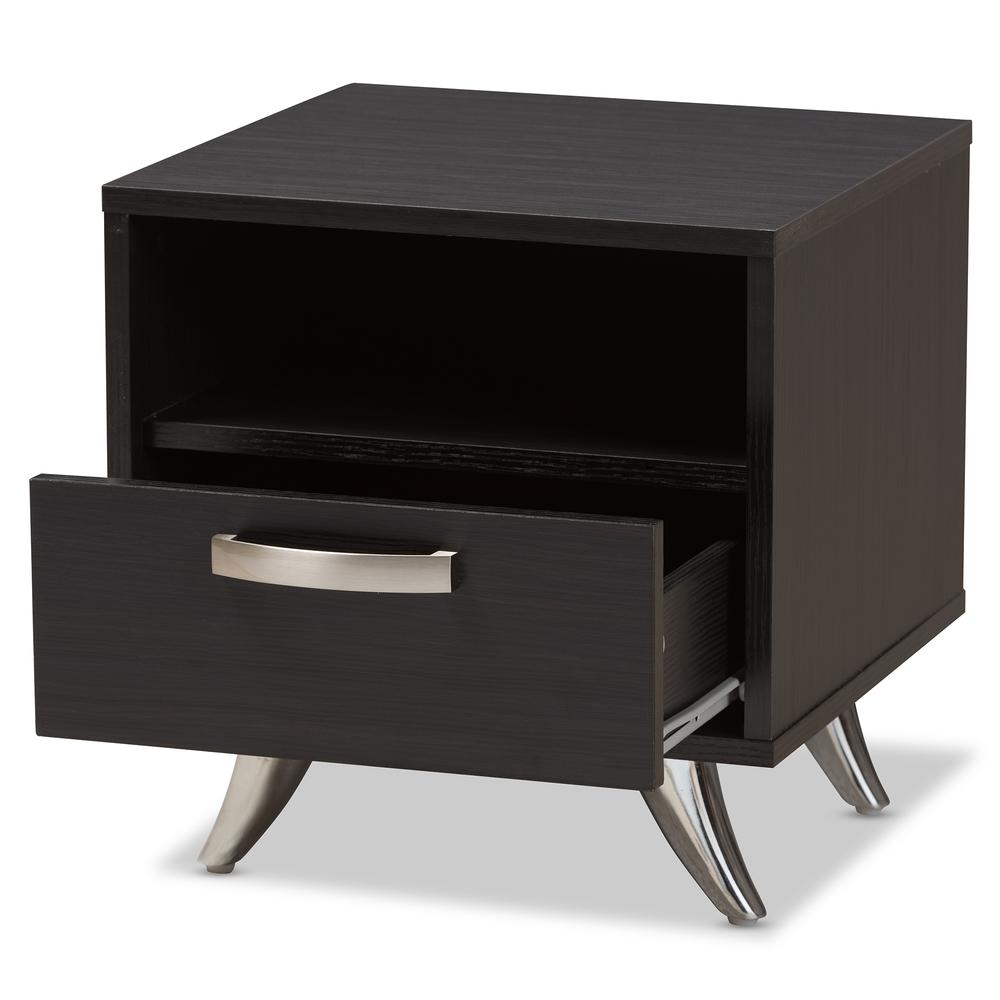 Warwick Modern and Contemporary Espresso Brown Finished Wood End Table. Picture 13