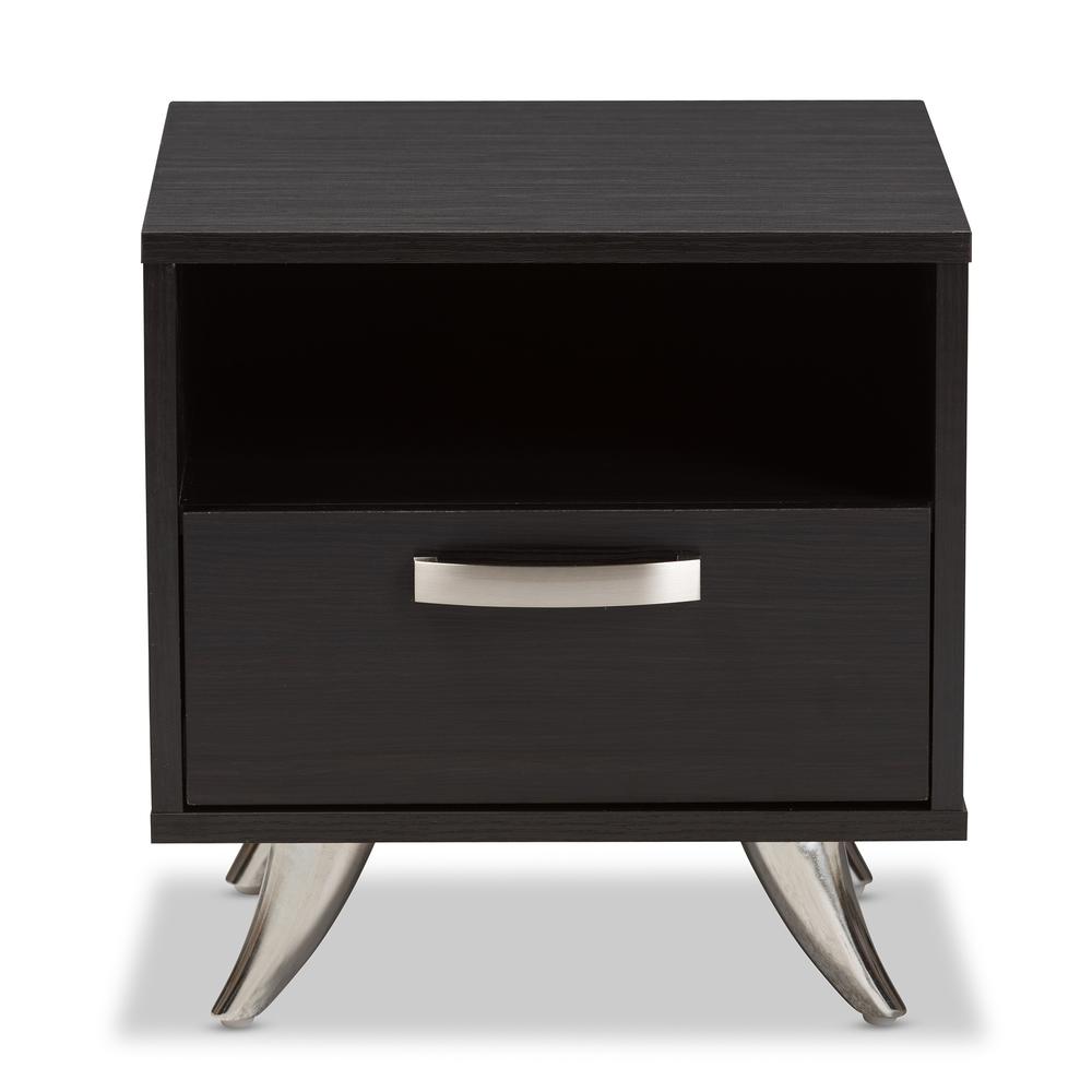 Warwick Modern and Contemporary Espresso Brown Finished Wood End Table. Picture 14