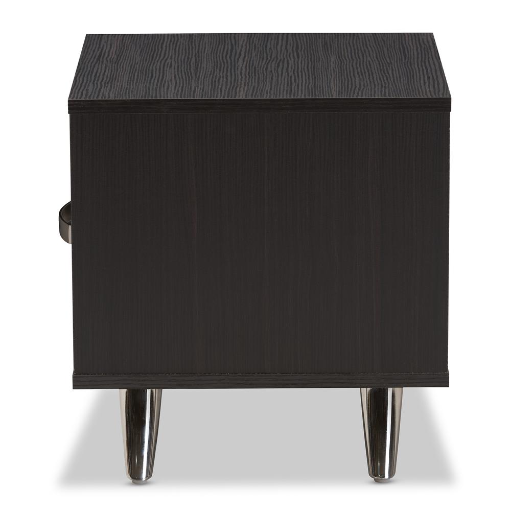 Warwick Modern and Contemporary Espresso Brown Finished Wood End Table. Picture 15