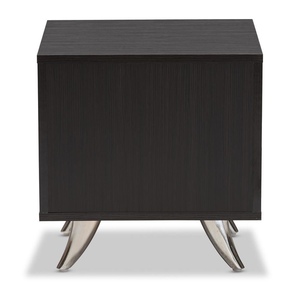 Warwick Modern and Contemporary Espresso Brown Finished Wood End Table. Picture 16