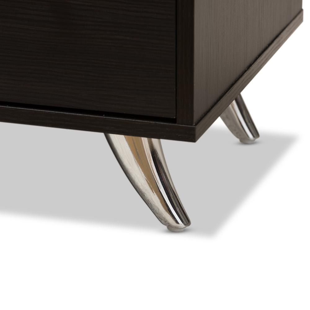 Warwick Modern and Contemporary Espresso Brown Finished Wood End Table. Picture 19