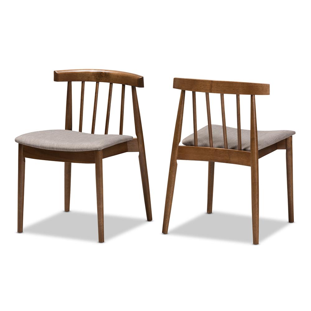 Baxton Studio Wyatt Mid-Century Modern Walnut Wood Dining Chair (Set of 2). Picture 8