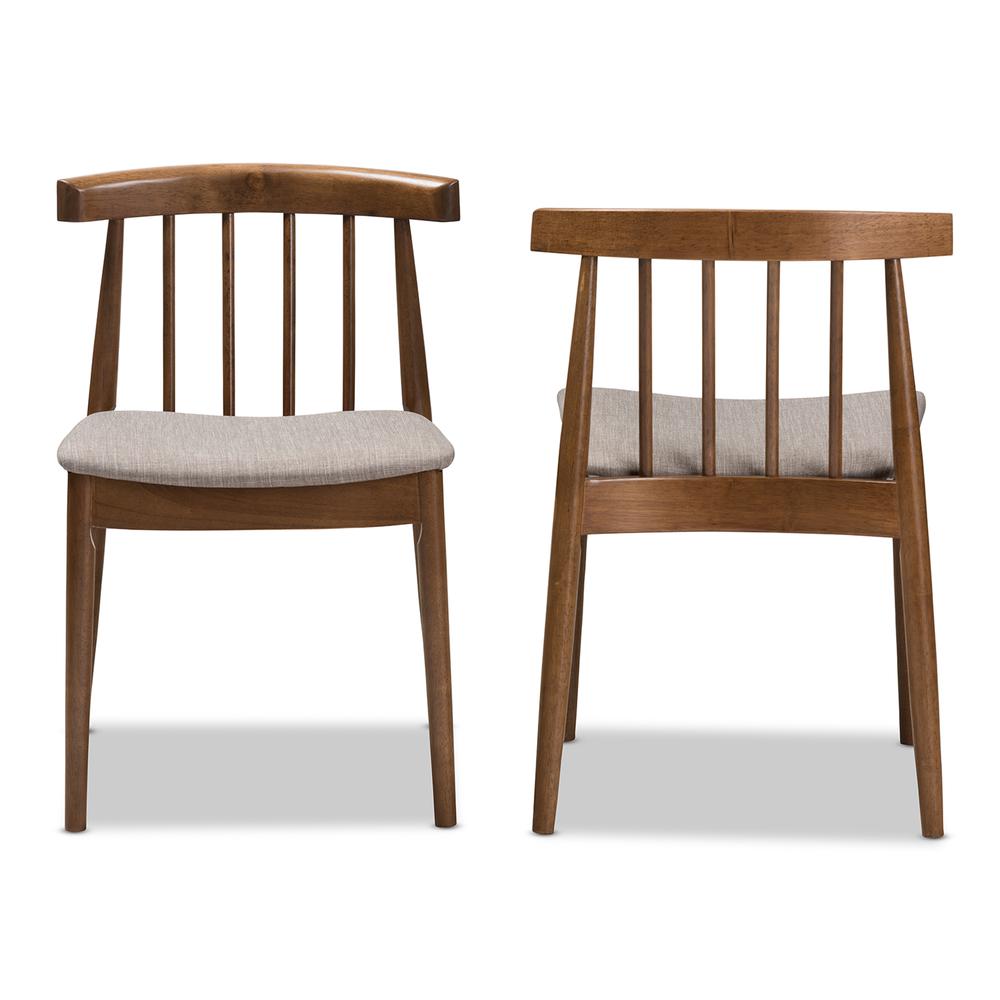 Baxton Studio Wyatt Mid-Century Modern Walnut Wood Dining Chair (Set of 2). Picture 9