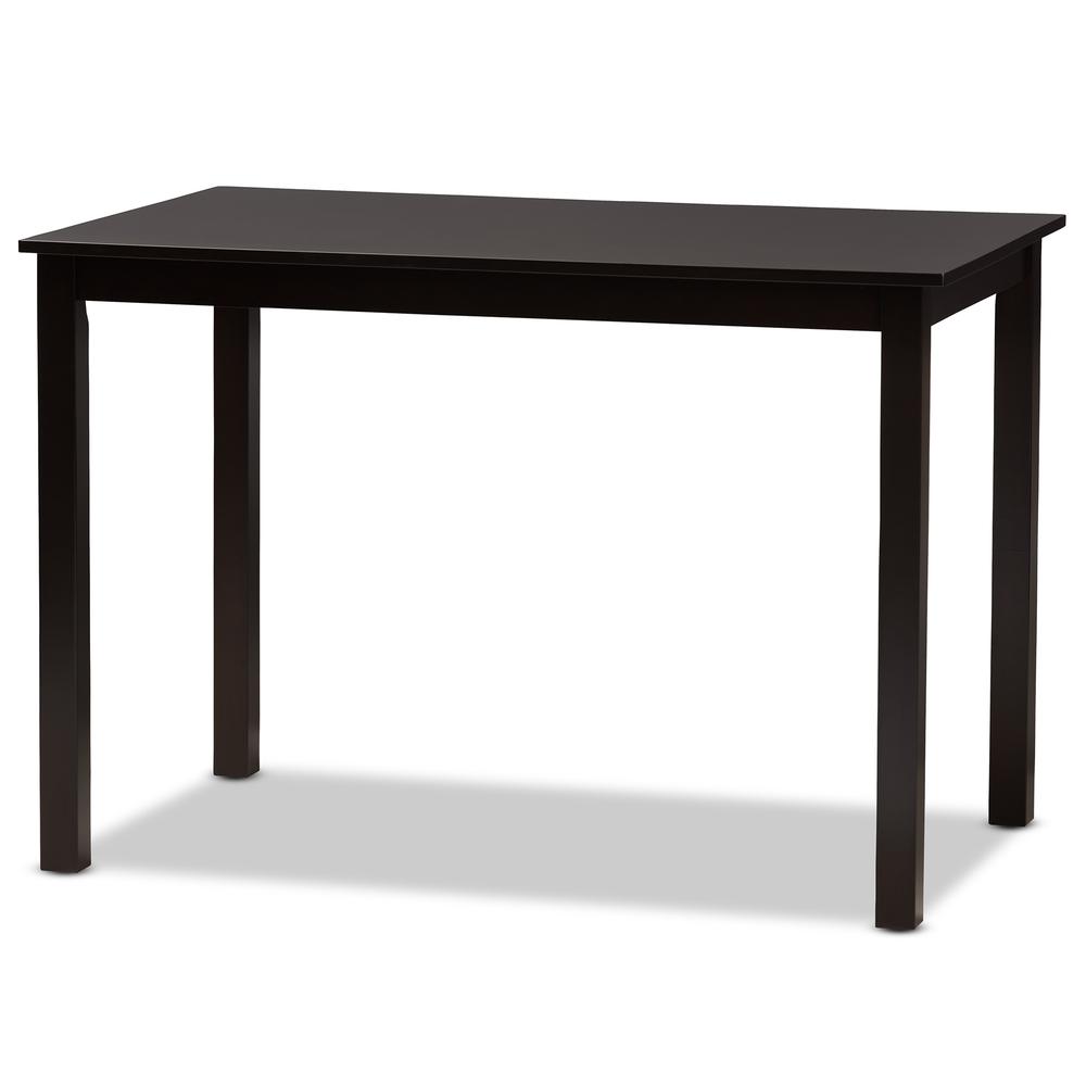 Baxton Studio Eveline Modern Espresso Brown Finished Wood 43-Inch Dining Table. Picture 8