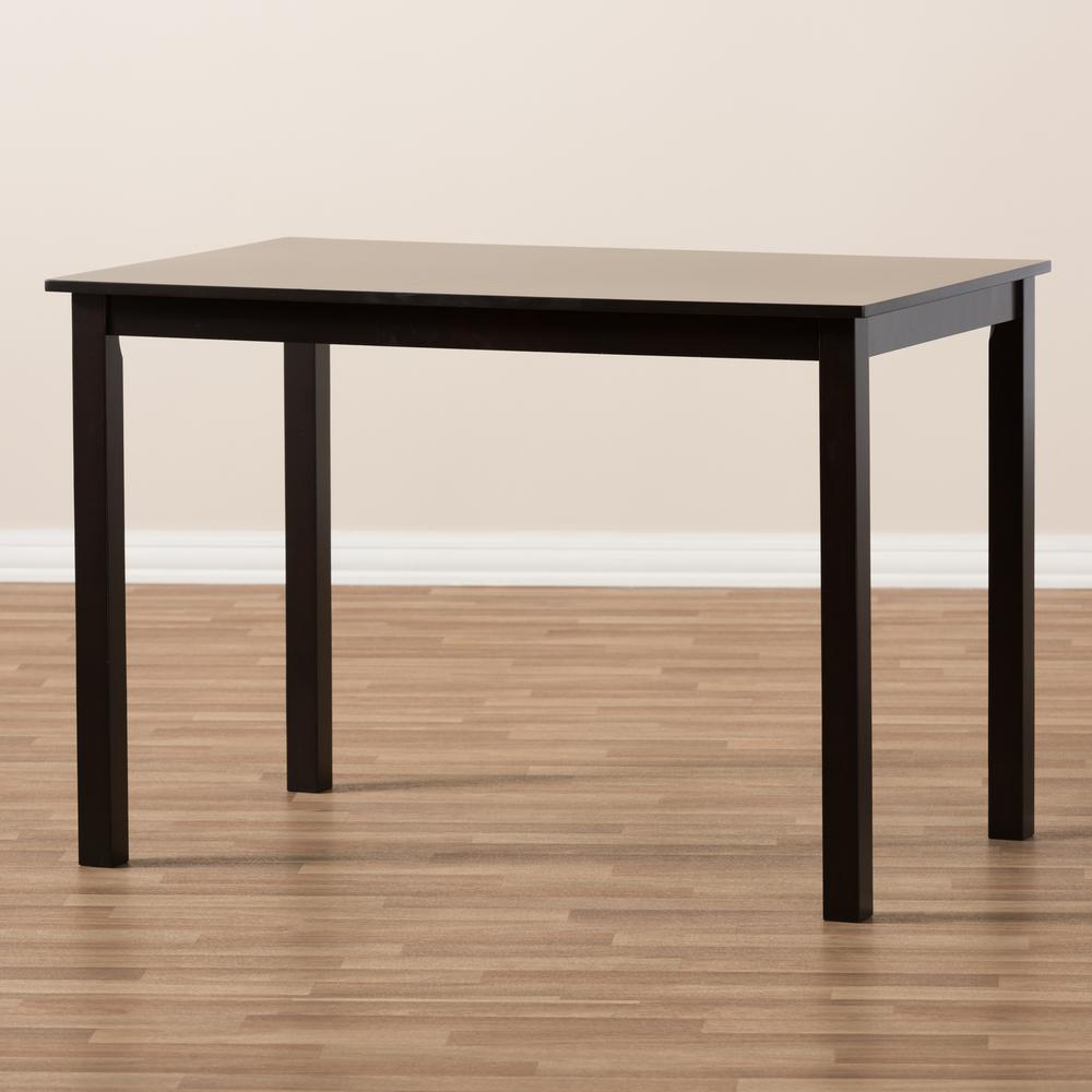 Baxton Studio Eveline Modern Espresso Brown Finished Wood 43-Inch Dining Table. Picture 13