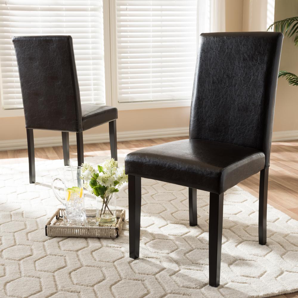 Leather Upholstered Dining Chair (Set of 2). Picture 10