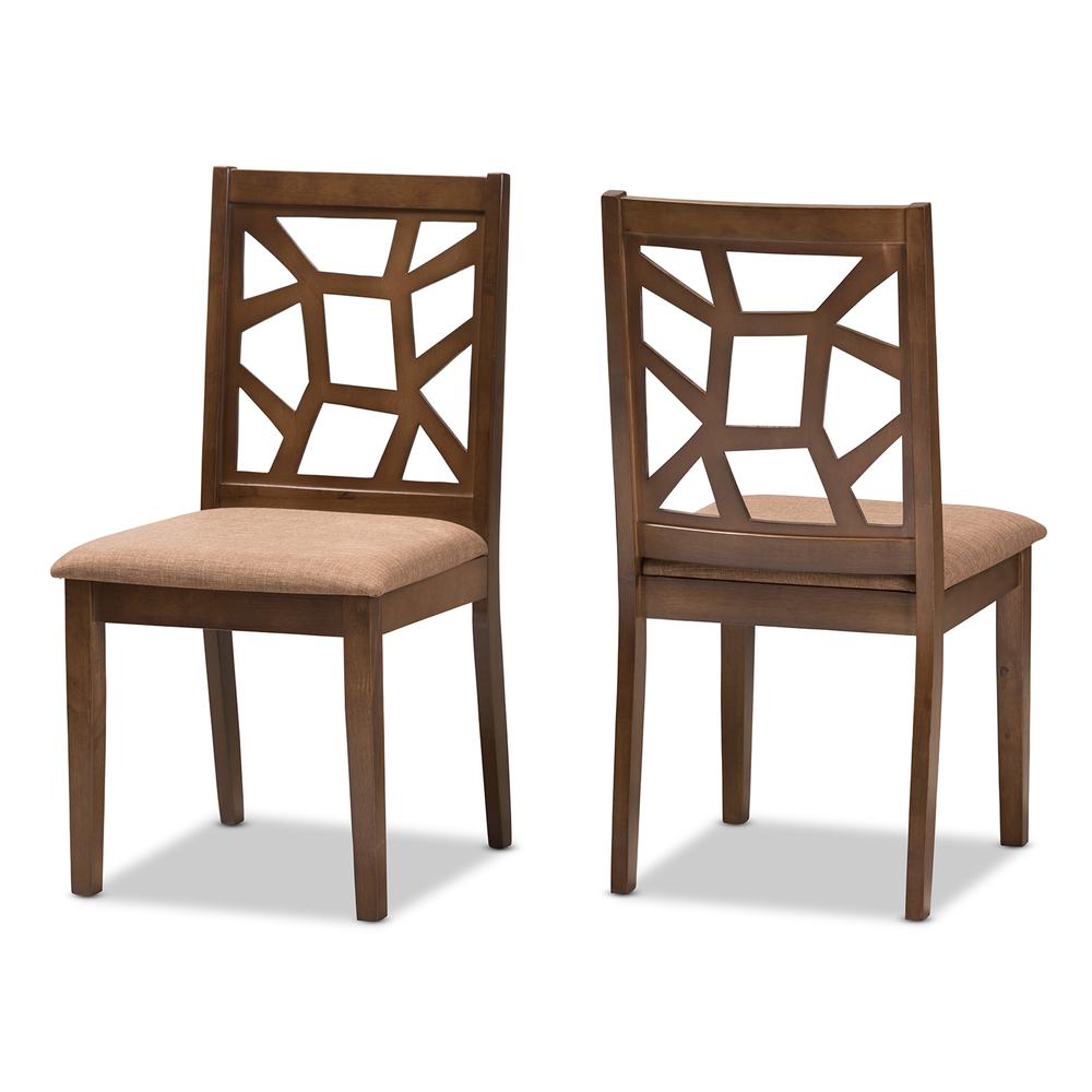 Walnut Brown Finished Dining Chair (Set of 2). Picture 8