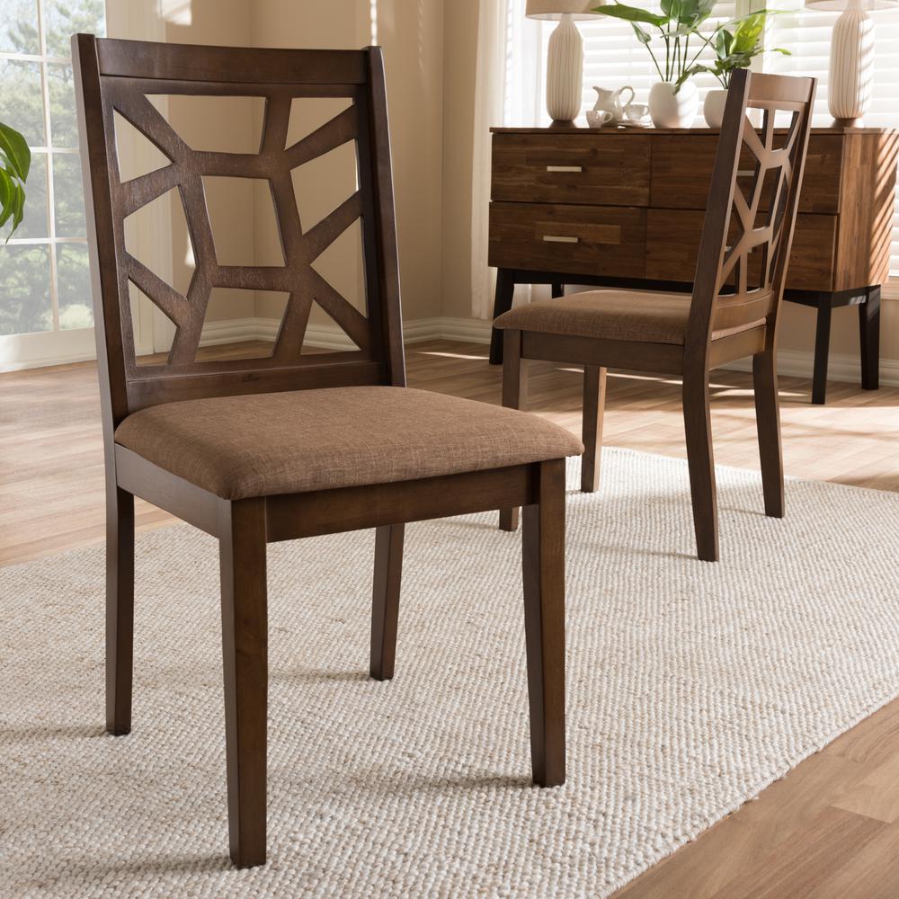 Walnut Brown Finished Dining Chair (Set of 2). Picture 12