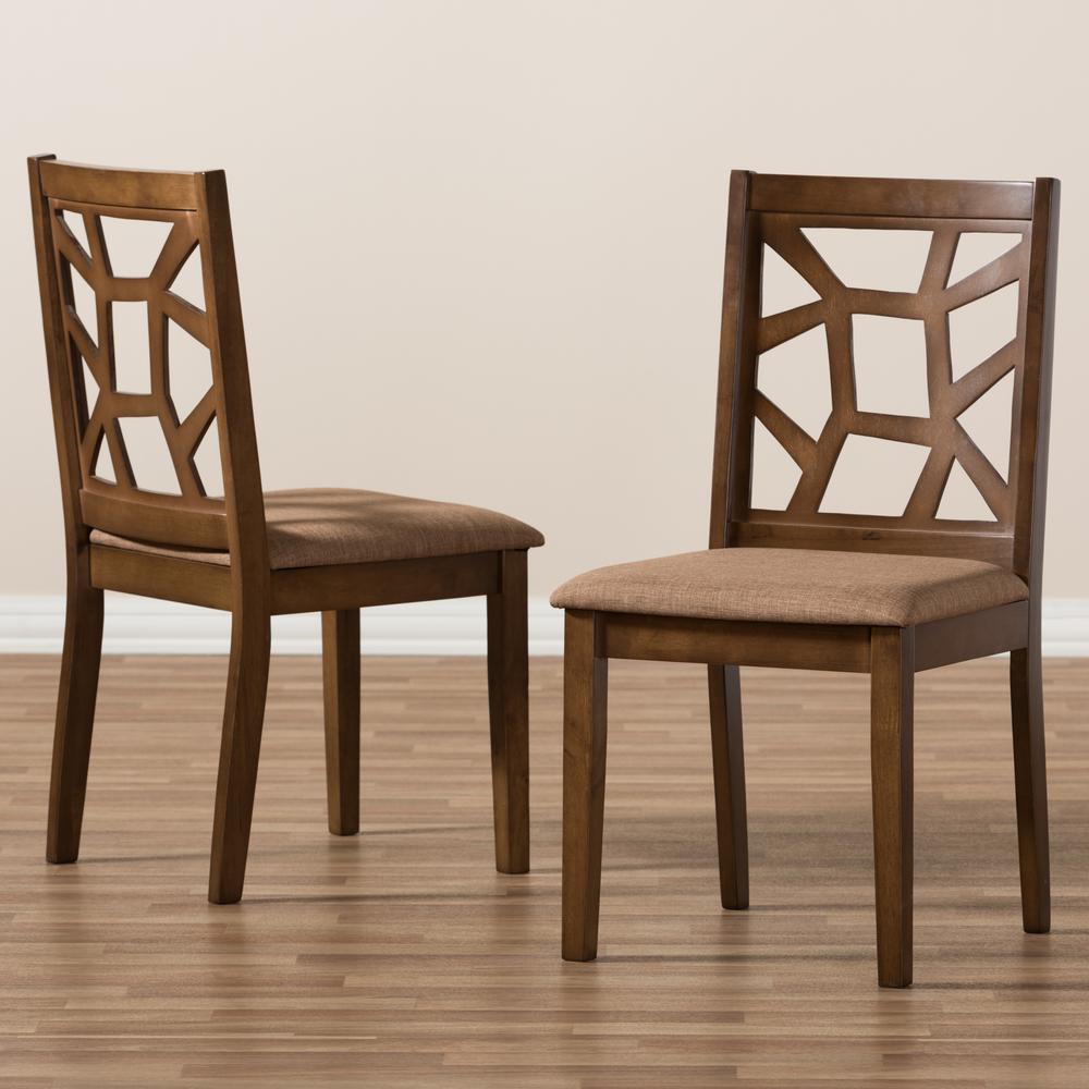 Walnut Brown Finished Dining Chair (Set of 2). Picture 13