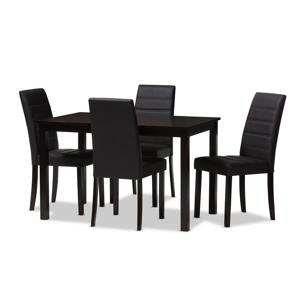 Leather Upholstered 5-Piece Dining Set. Picture 7