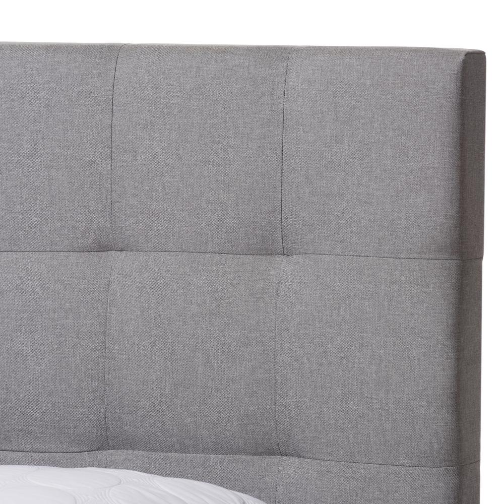 Tibault Modern and Contemporary Grey Fabric Upholstered Queen Size Storage Bed. Picture 19
