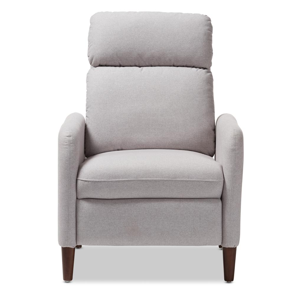 Casanova Mid-century Modern Light Grey Fabric Upholstered Lounge Chair. Picture 16