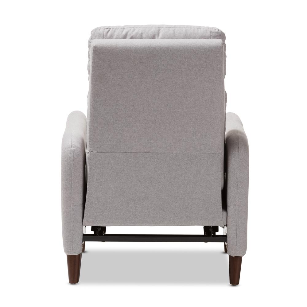 Casanova Mid-century Modern Light Grey Fabric Upholstered Lounge Chair. Picture 18