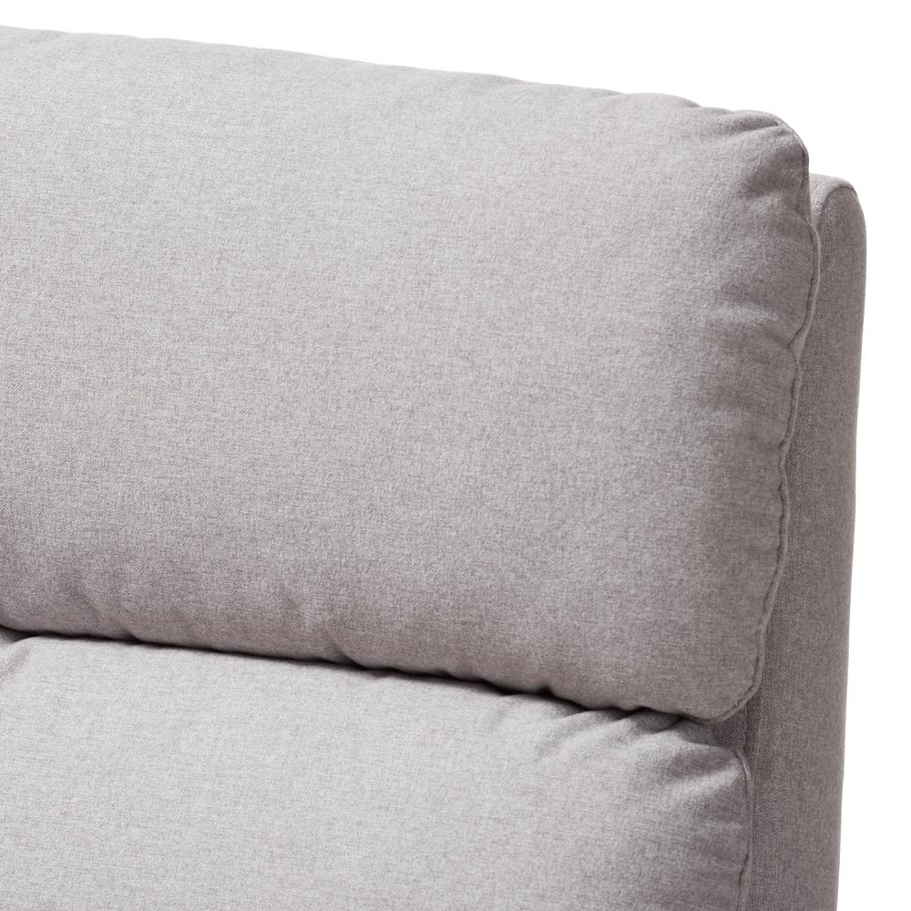 Casanova Mid-century Modern Light Grey Fabric Upholstered Lounge Chair. Picture 19