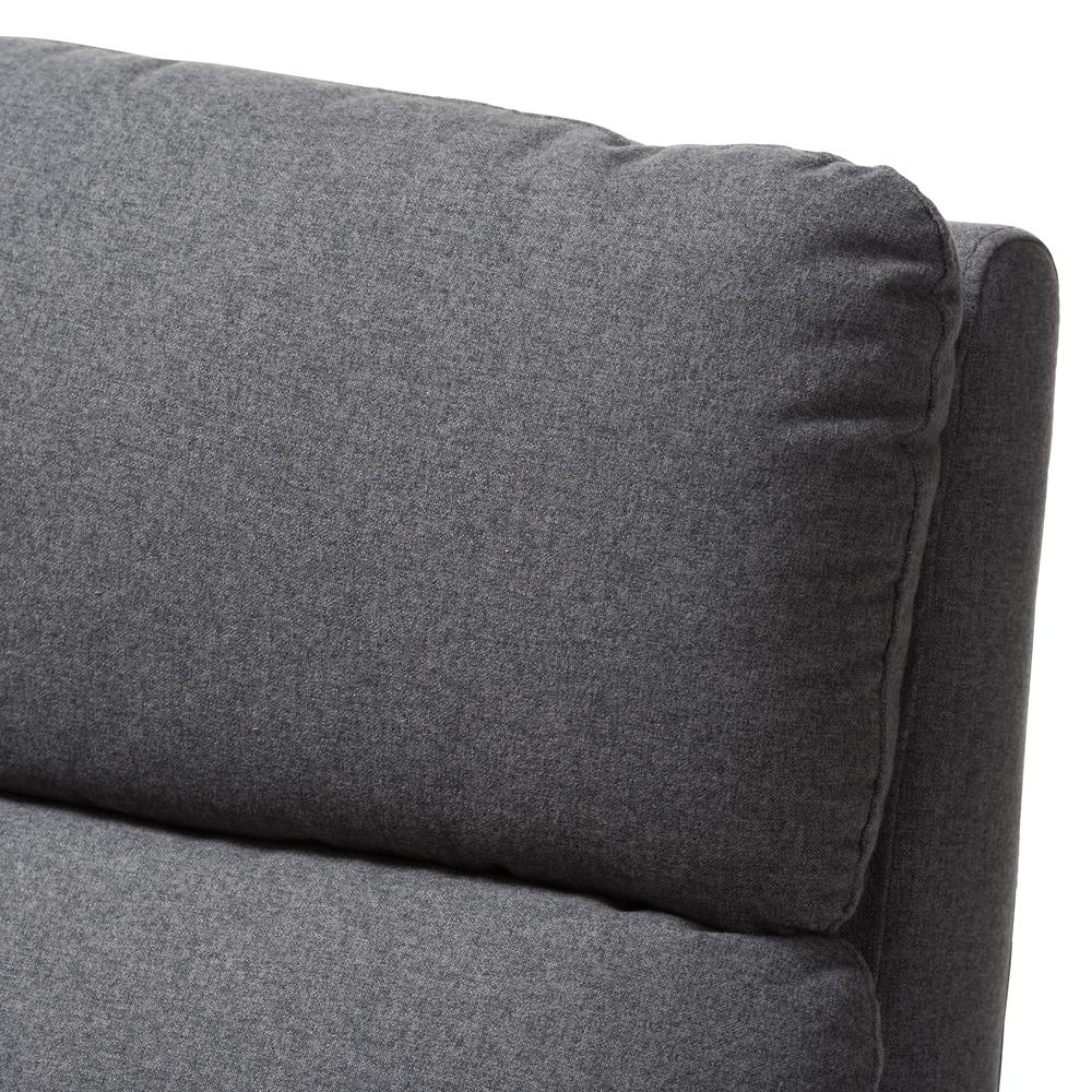 Baxton Studio Casanova Mid-century Modern Grey Fabric Upholstered Lounge Chair. Picture 18