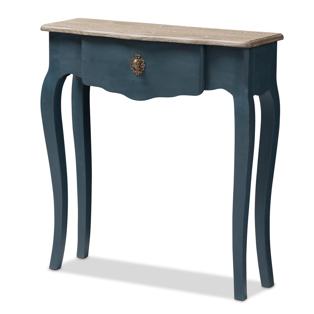 Baxton Studio Mazarine Classic and Provincial Blue Spruce Finished Console Table. Picture 12