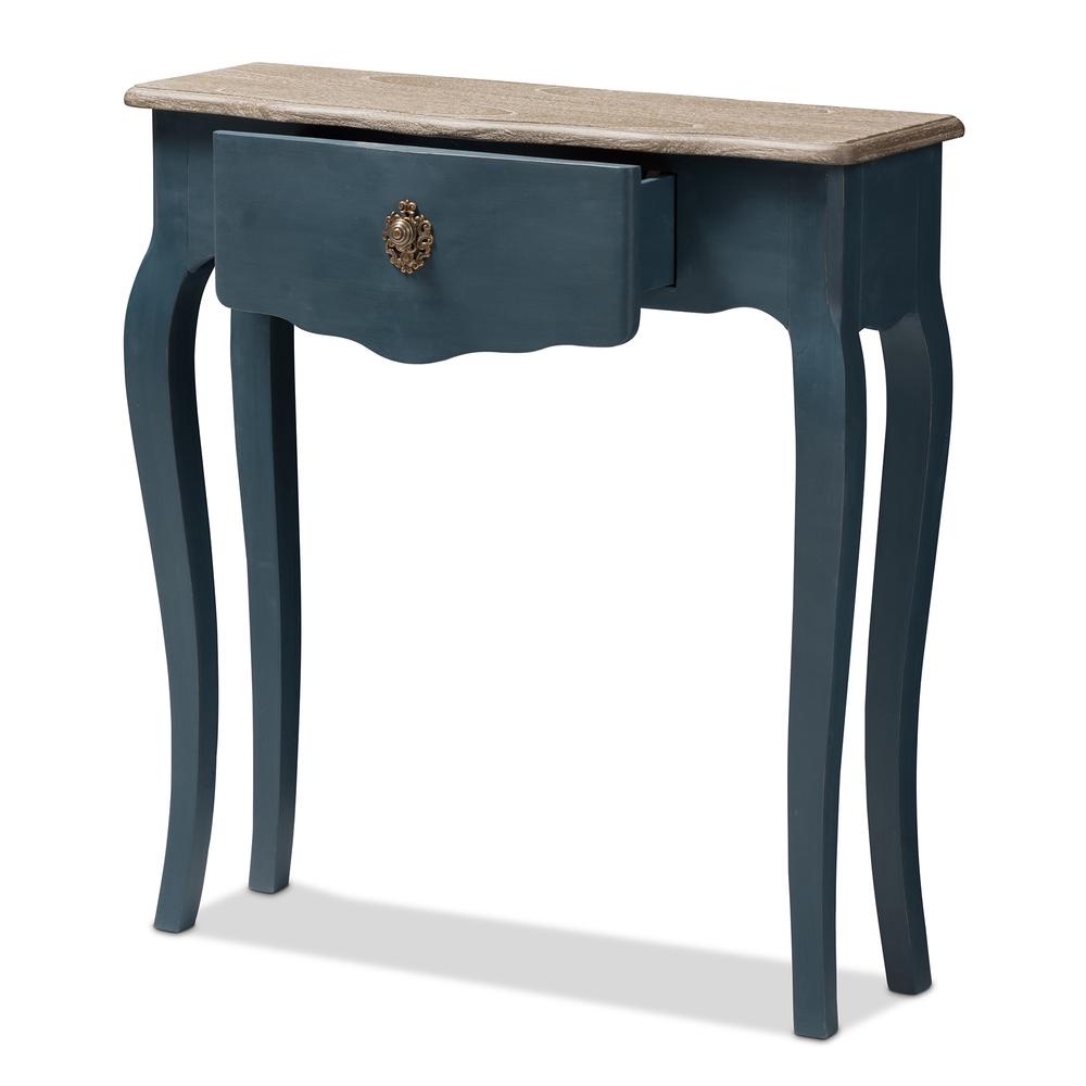 Baxton Studio Mazarine Classic and Provincial Blue Spruce Finished Console Table. Picture 13