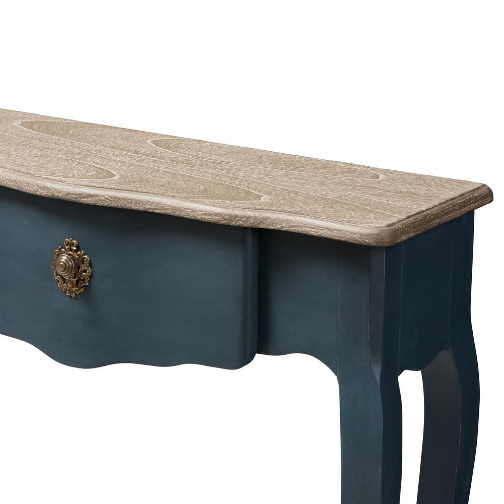 Baxton Studio Mazarine Classic and Provincial Blue Spruce Finished Console Table. Picture 17