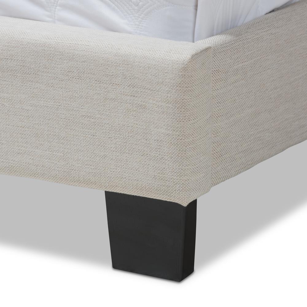 Vivienne Modern and Contemporary Light Beige Fabric Upholstered Full Size Bed. Picture 15