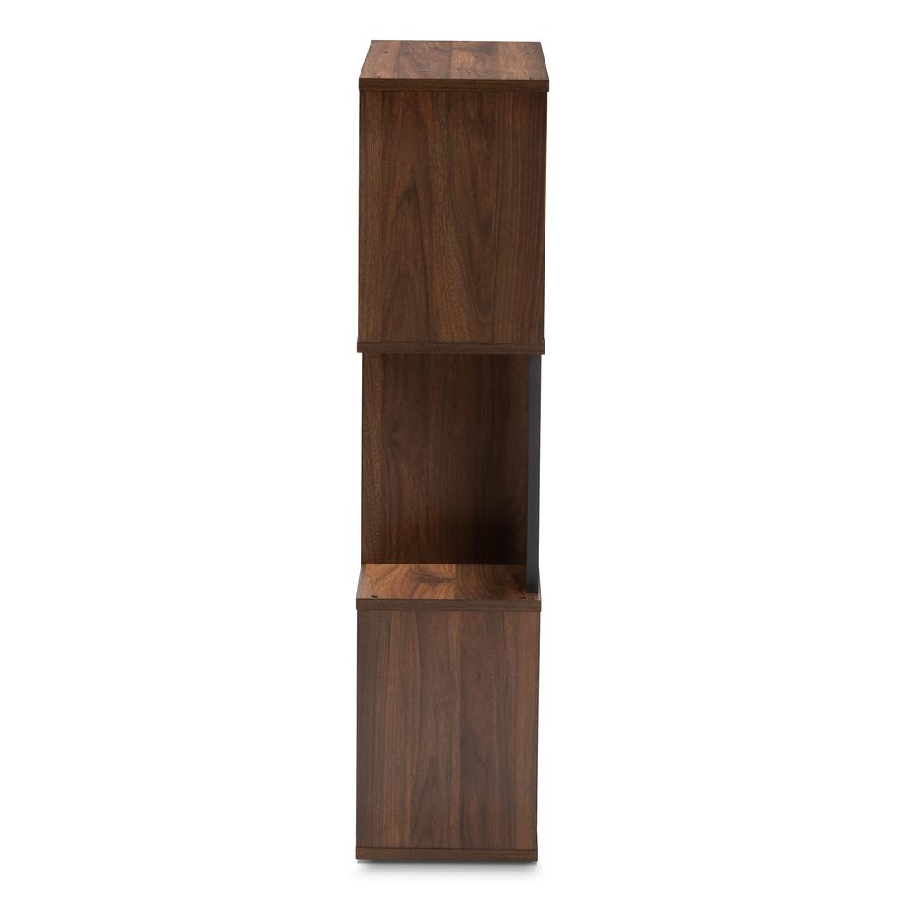 Legende Modern and Contemporary Brown and Dark Grey Finished Display Bookcase. Picture 10