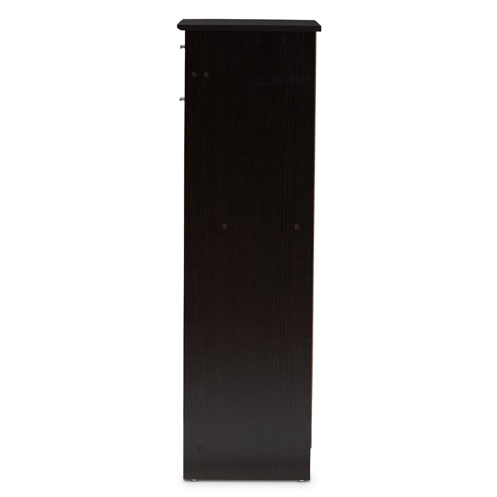 Baxton Studio Acadia Modern and Contemporary Wenge Brown Finished Shoe Cabinet. Picture 16