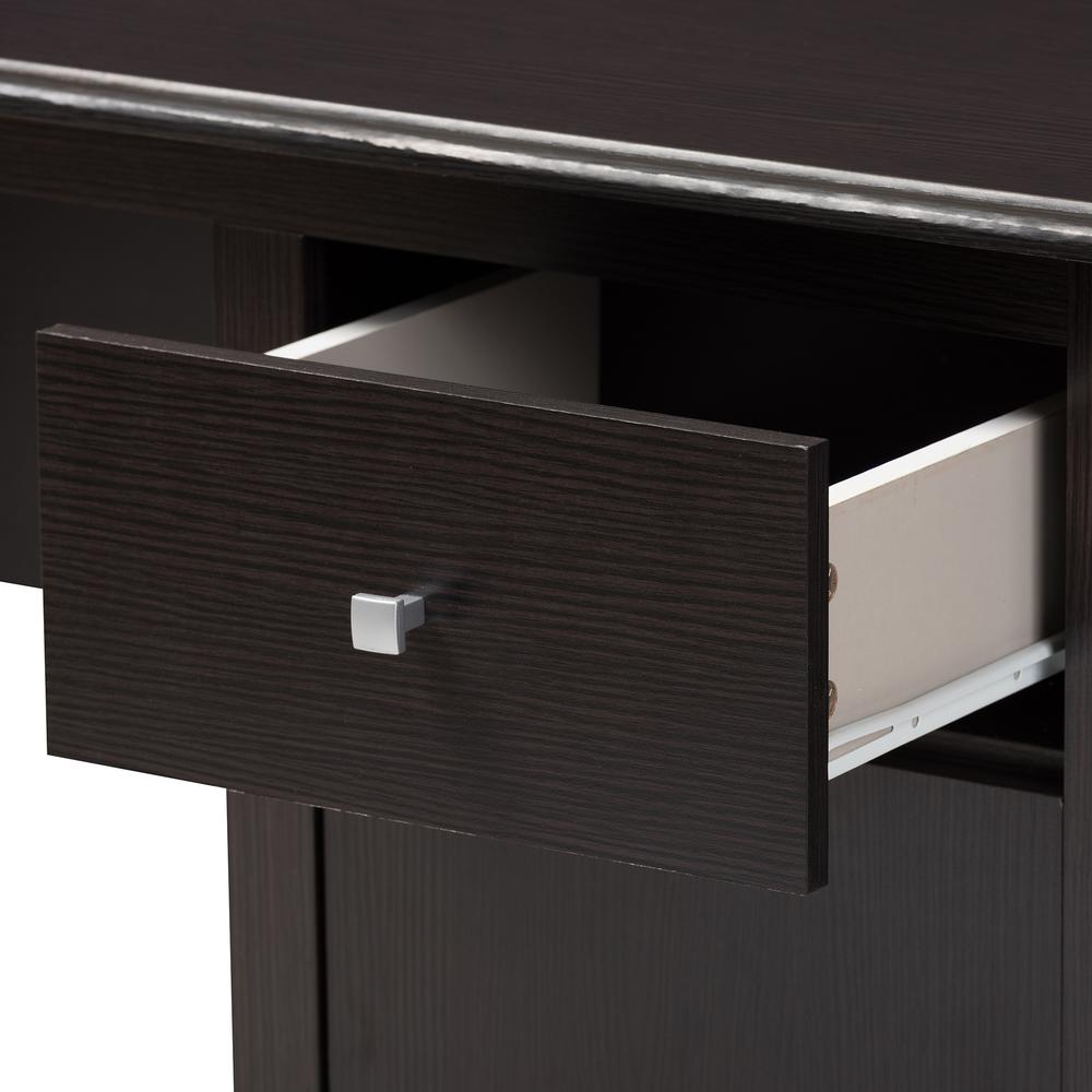 Baxton Studio Belora Modern and Contemporary Wenge Brown Finished Desk. Picture 15
